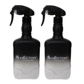 HECTOR Mist Spray Water Bottle For Hairstyling | Salon Use | Ironing | Plant Misting | Gadget & Car Cleaning | Dispensing Sanitizer | 550 ML Empty Bottle For Salon & Home | Pack of 2 Bottles