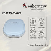 Hector Professional Foot Massager, 6L Capacity, Foldable Design, 500W with Temperature Control, White