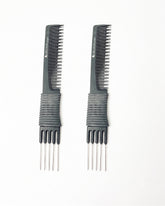Hector Professional Salon Teasing Black Pack of 2 combs