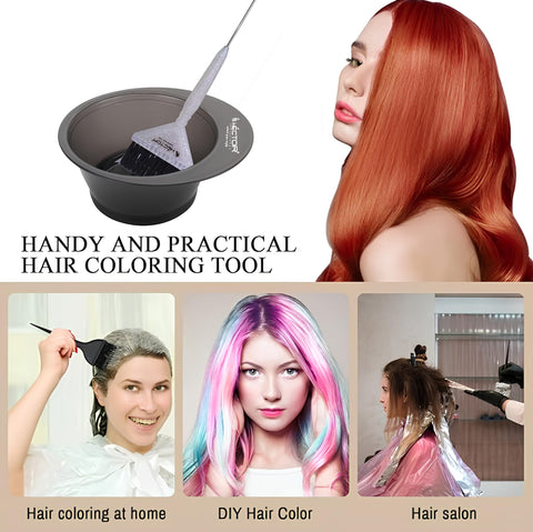 Hector Professional Hair Dye Brush and Bowl Set | Salon Hair Colour Mixing Dyeing Kit | Hair Dye Coloring Tools | Hair Tinting Set