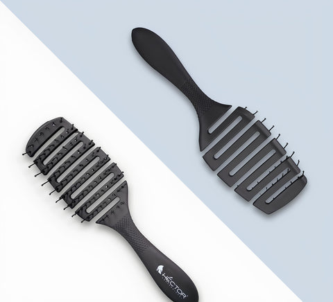 Hector Flexi Vent Brush Heat Proof for Salon | Home Use | Smoothens | Stylish design | Flexible Nylon Bristles | Suitable for convenient styling