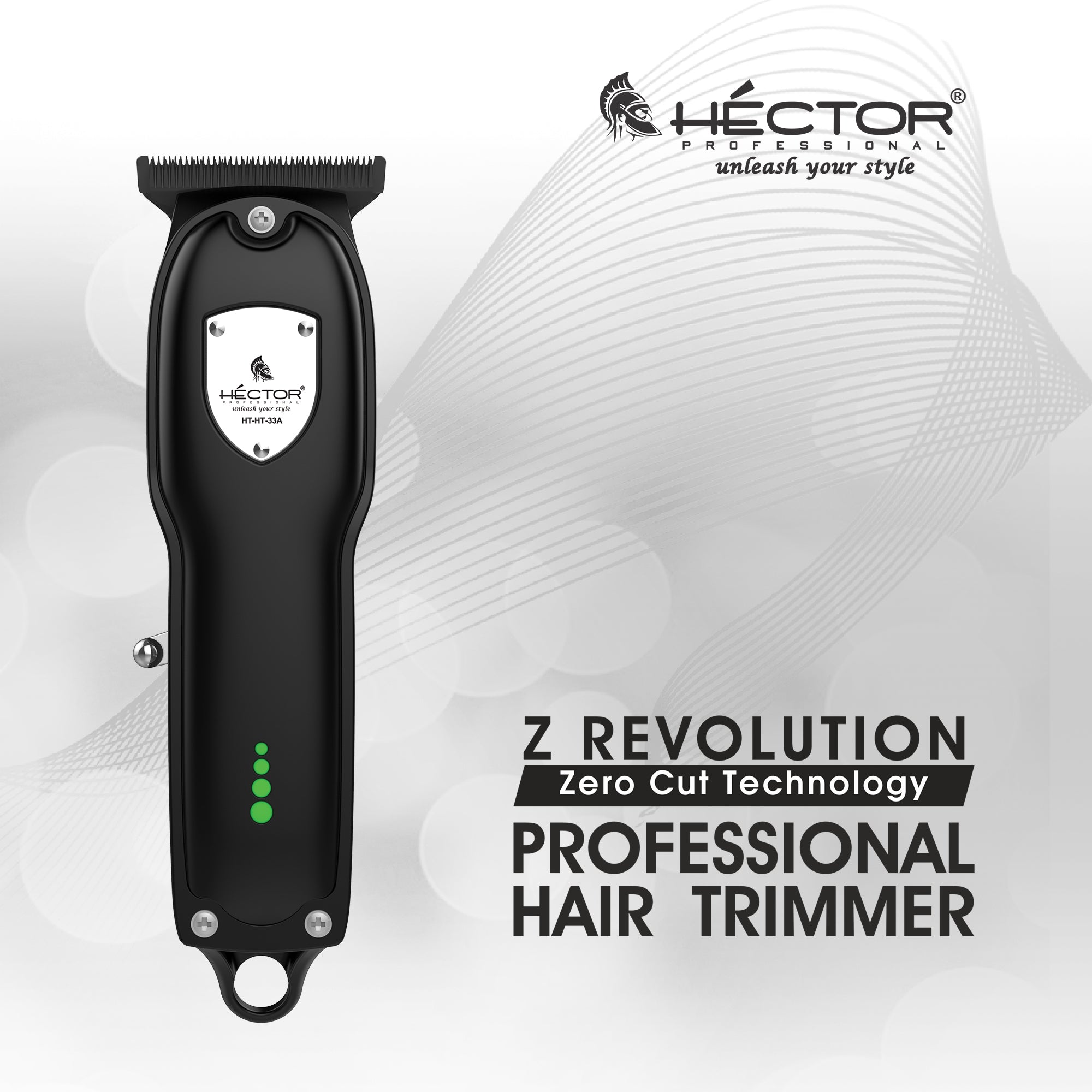 Hector Z Revolution Professional Hair Trimmer with ZERO CUT Technology for Men | T-Blade for upto 0.4 MM Precision | Rechargable & Skin Friendly | Metal Housing | Low Vibrations