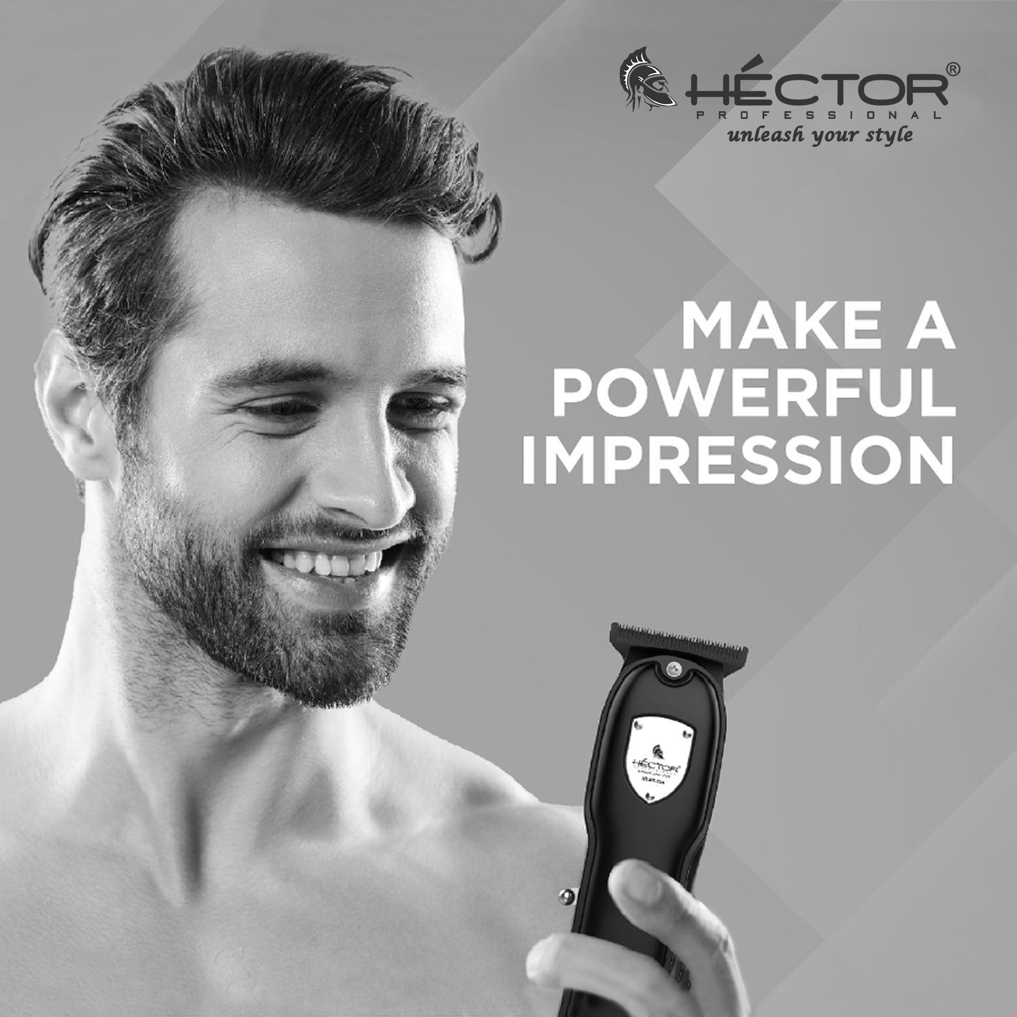 Hector Z Revolution Professional Hair Trimmer with ZERO CUT Technology for Men | T-Blade for upto 0.4 MM Precision | Rechargable & Skin Friendly | Metal Housing | Low Vibrations