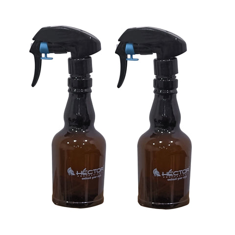 HECTOR Mist Spray Water Bottle For Hairstyling | Salon Use | Ironing | Plant Misting | Gadget & Car Cleaning | Dispensing Sanitizer | 280 ML Empty Bottle For Salon & Home | Pack of 2 Bottles