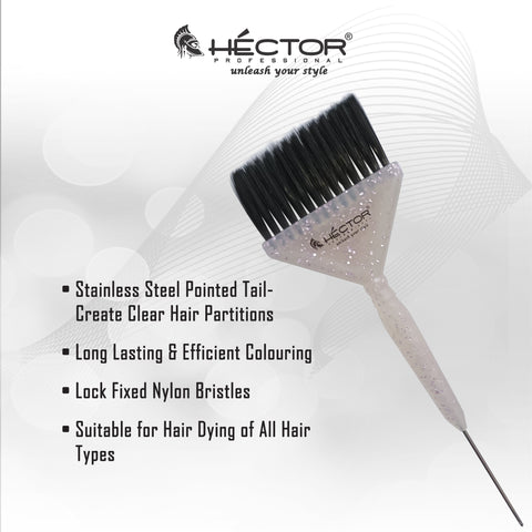 Hector Soft Bristle Hair Coloring Brush | Dye Brush for Hair Bleach and Hair Dye | Pack of 2