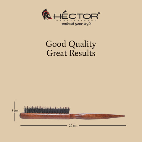 Hector Professional Hair Teasing Wooden Brush- Pack of 2