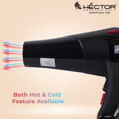 Hector Professional 2300 W Hair Dryer for Personal & Salon use - Just Black