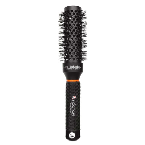 Hector Professional Heat Resistant Nylon Bristles Round Brush  32 MM  For Professional Salon/Home Use  Anti Static Technology