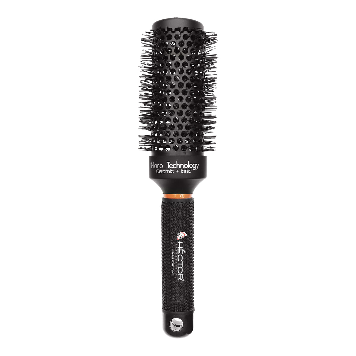 Hector Professional Heat Resistant Nylon Bristles Round Brush  43 MM  For Professional Salon/Home Use  Anti Static Technology