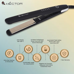 Hector Professional Titanium Hair Straightener for Women HT-216 PRO