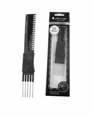Hector Professional Salon Teasing Black Pack of 2 combs