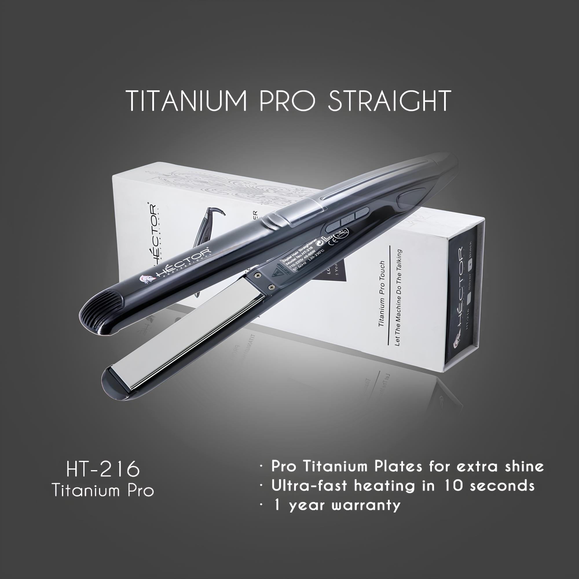 Hector Titanium Pro Touch Hair Straightener