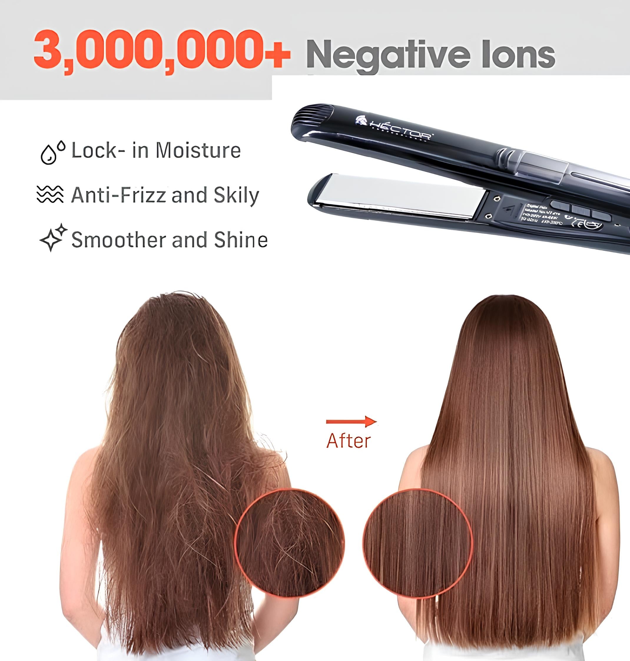 Hector Titanium Pro Touch Hair Straightener
